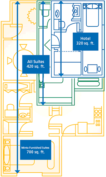 Toronto Furnished Apartment floor plan - Minto Furnished Suites