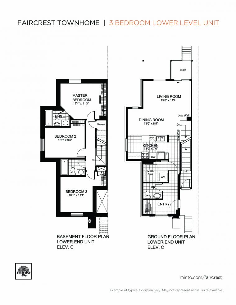 The Faircrest Floor Plans Ottawa Apartments Minto