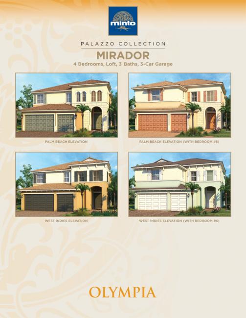Olympia Mirador Furnished Model New Homes In