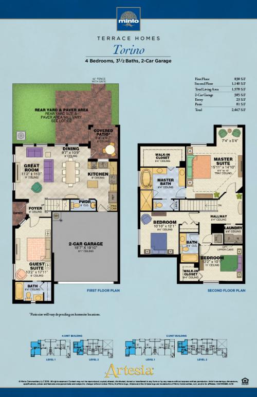 Artesia Torino Model Sunrise New Homes, Florida Minto