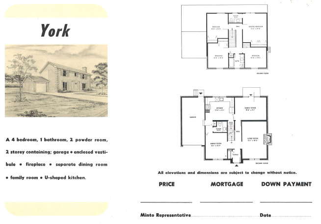 Minto Group Inc. Minto's Centre Hall Plans