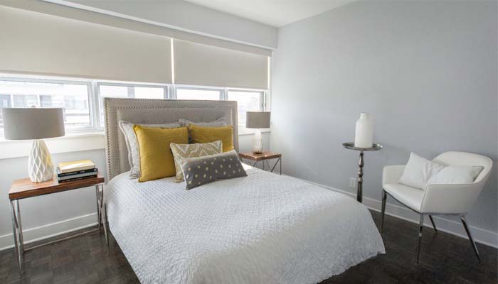 Bedroom at The James + The Gilmour