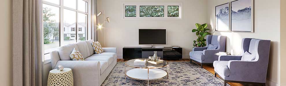 bright, spacious living room in Minto Communities Morgan's Creek community