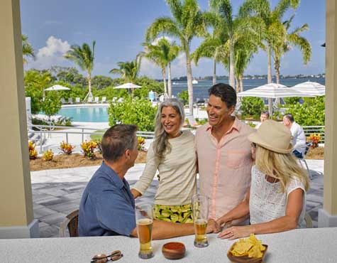 Harbour Isle's beach club is offered to residents. Live in Anne Maria Sound at Harbour Isle, on sale now