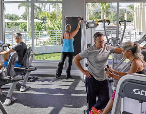 Harbour Isle's top of the line gym, located in Anna Maria Sound