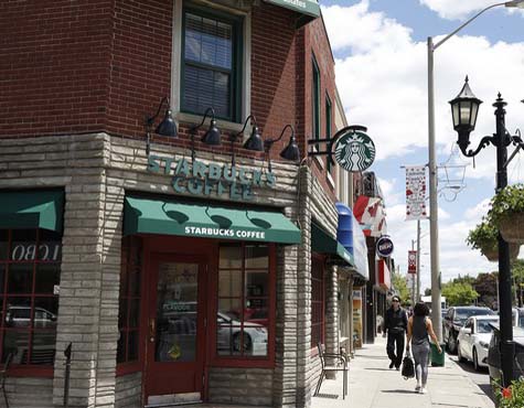 Starbucks coffee exterior in Etobicoke