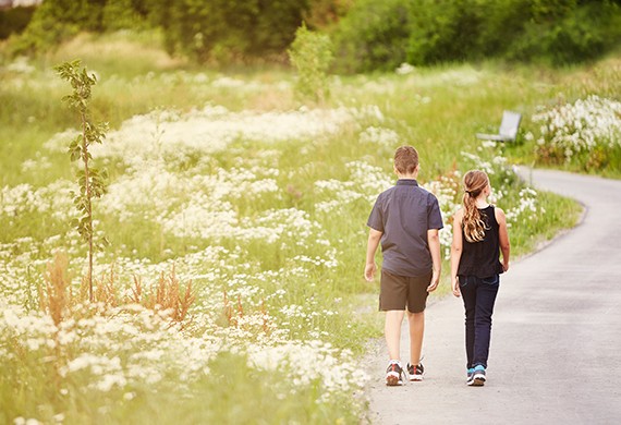 Couple walking
