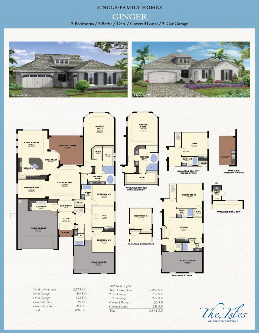 Sun City Floor Plans the isles of collier preserve ginger model florida Sun City Floor Plans the isles of collier preserve ginger model florida