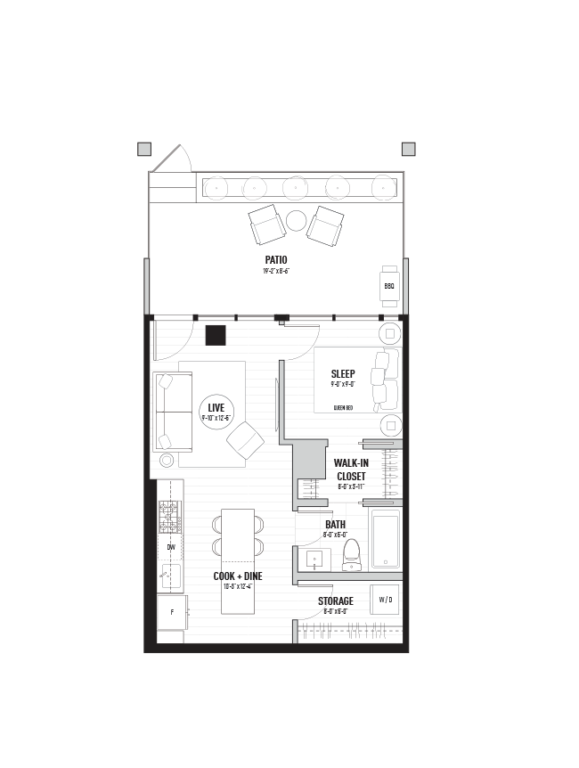 501 square feet Village